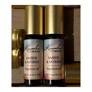 Kuumba Made Amber & Myrrh body fragrance oil 0.09oz EACH